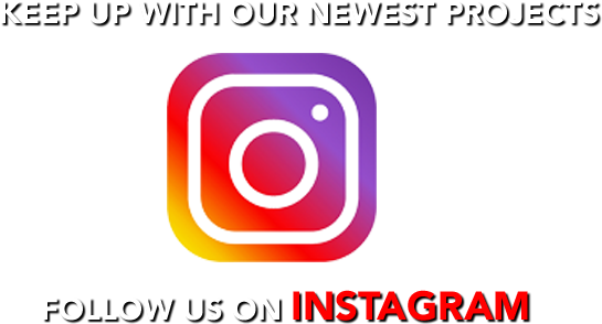 keep up with our newest projects and follow us on instagram logo